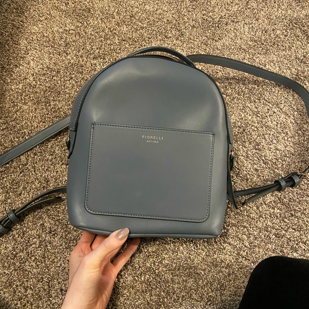 Fiorelli backpack purse blueish gray